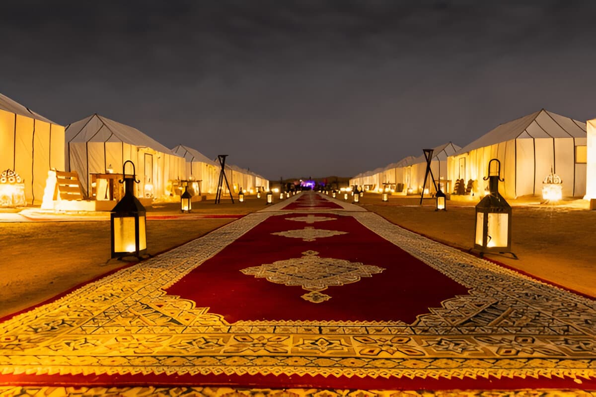 Moroccan Sahara desert camp